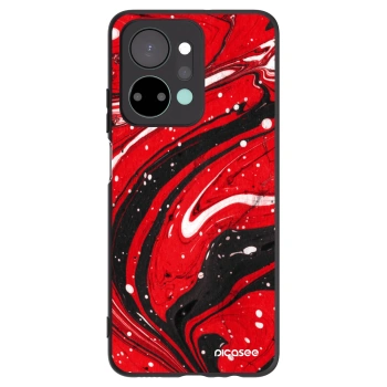Picasee silikónový čierny obal pre Honor X7a - Red black