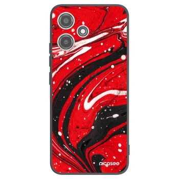 Picasee silikónový čierny obal pre Xiaomi Redmi 12 5G - Red black