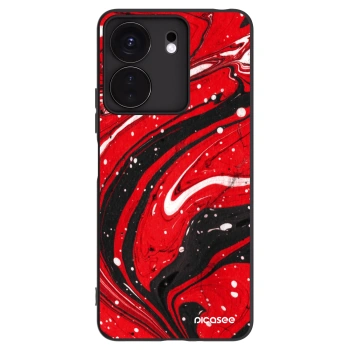 Picasee silikónový čierny obal pre Xiaomi Redmi 13C 4G - Red black