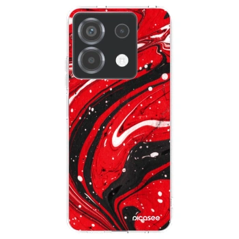 Picasee silikónový prehľadný obal pre Xiaomi Poco X6 - Red black
