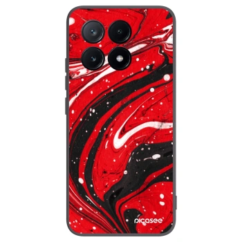 Picasee silikónový čierny obal pre Xiaomi Poco X6 Pro - Red black