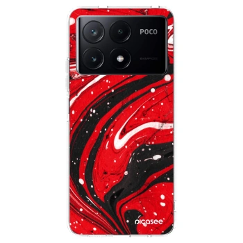 Picasee silikónový prehľadný obal pre Xiaomi Poco X6 Pro - Red black