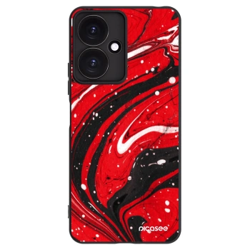 Picasee silikónový čierny obal pre Xiaomi Redmi 13C 5G - Red black