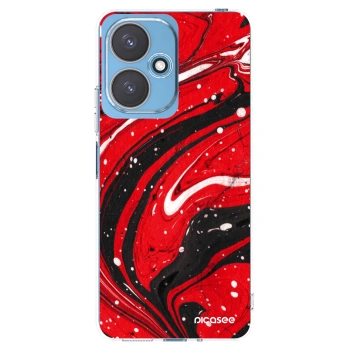 Picasee silikónový prehľadný obal pre Xiaomi Redmi 13C 5G - Red black