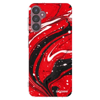 Picasee silikónový prehľadný obal pre Samsung Galaxy A05s A057G - Red black