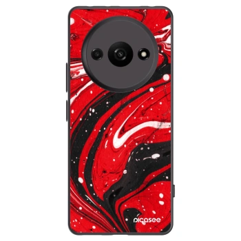Picasee silikónový čierny obal pre Xiaomi Redmi A3 - Red black