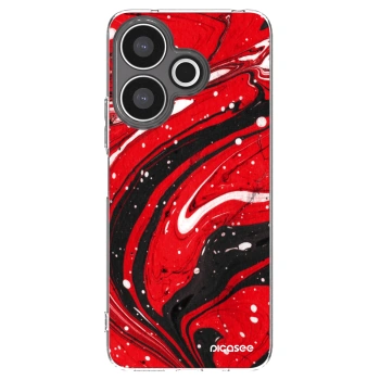 Picasee silikónový prehľadný obal pre Xiaomi Redmi 13 4G - Red black
