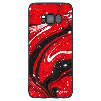 Picasee silikónový čierny obal pre Samsung Galaxy S8 G950F - Red black