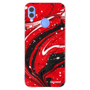 Picasee silikónový prehľadný obal pre Huawei P Smart 2019 - Red black