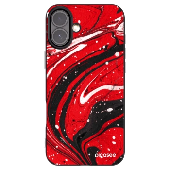 Picasee silikónový čierny obal pre Apple iPhone 16 Plus - Red black