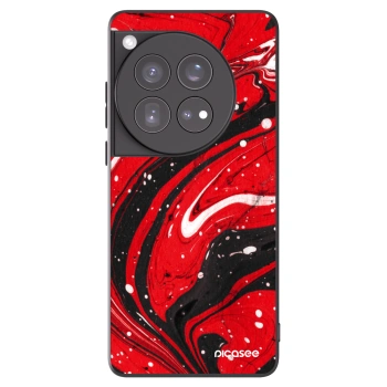Picasee silikónový čierny obal pre OnePlus 12 5G - Red black