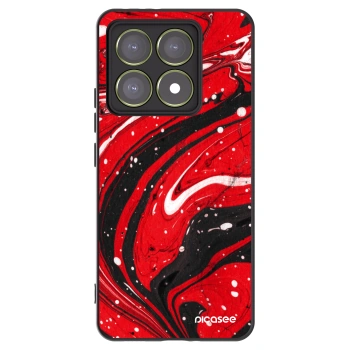 Picasee silikónový čierny obal pre Xiaomi 14T - Red black