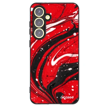 Picasee silikónový čierny obal pre Samsung Galaxy S24 FE S721B - Red black