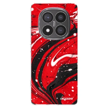 Picasee silikónový prehľadný obal pre Xiaomi Redmi Note 14 Pro+ 5G - Red black
