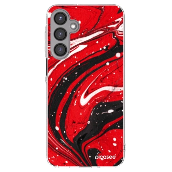 Picasee silikónový prehľadný obal pre Samsung Galaxy A16 5G - Red black