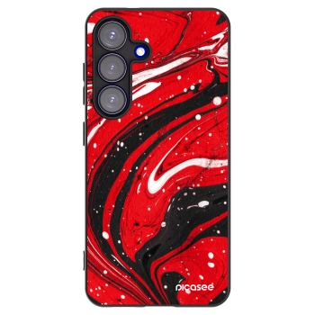 Picasee silikónový čierny obal pre Samsung Galaxy S25 5G - Red black