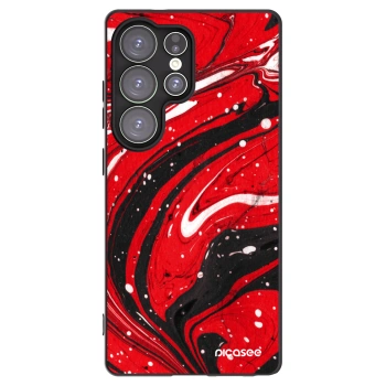 Picasee silikónový čierny obal pre Samsung Galaxy S25 Ultra 5G - Red black