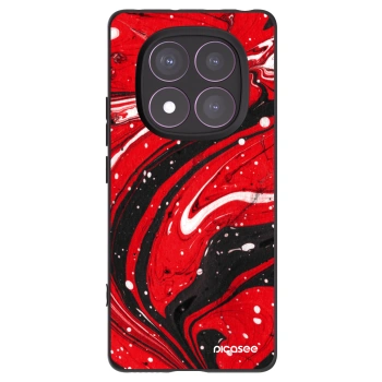 Picasee silikónový čierny obal pre Xiaomi Redmi Note 14 Pro 4G - Red black