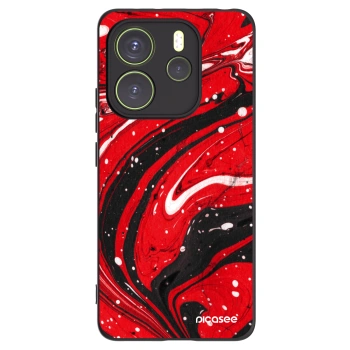 Picasee silikónový čierny obal pre Xiaomi Redmi Note 14 4G - Red black