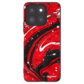 Picasee silikónový čierny obal pre Honor X8c - Red black