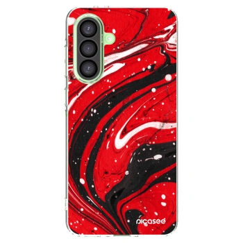 Picasee silikónový prehľadný obal pre Samsung Galaxy A26 5G A266B - Red black
