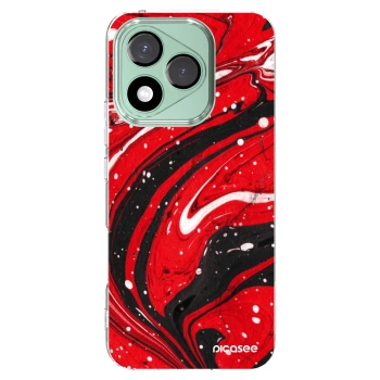 Picasee silikónový prehľadný obal pre Honor 400 Lite 5G - Red black