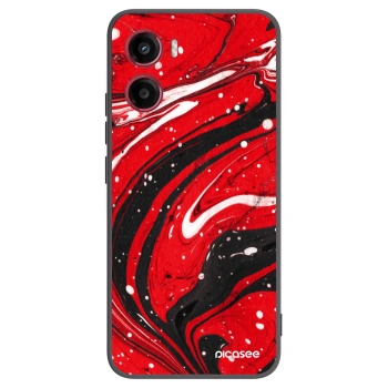 Picasee silikónový čierny obal pre Motorola Moto G05 - Red black