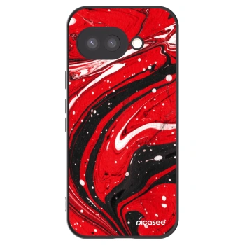 Picasee silikónový čierny obal pre Google Pixel 9a - Red black