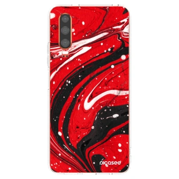 Picasee silikónový prehľadný obal pre Huawei P30 - Red black