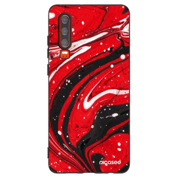 Picasee silikónový čierny obal pre Huawei P30 - Red black