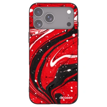 Picasee silikónový čierny obal pre Apple iPhone 17 Pro Max - Red black