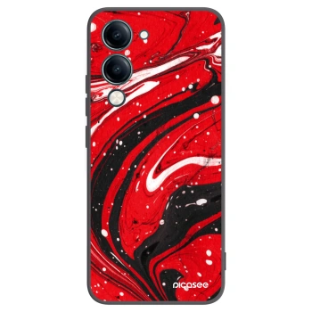 Picasee silikónový čierny obal pre Vivo Y29s 5G - Red black