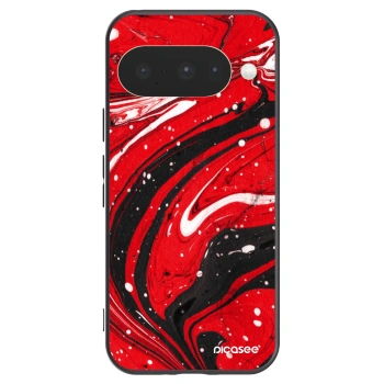 Picasee silikónový čierny obal pre Google Pixel 10 - Red black