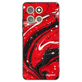Picasee silikónový čierny obal pre Motorola Moto G86 Power 5G - Red black