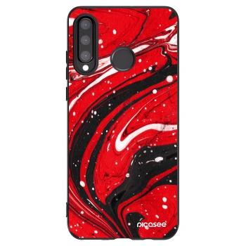 Picasee silikónový čierny obal pre Huawei P30 Lite - Red black
