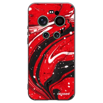 Picasee silikónový čierny obal pre Xiaomi 17 Ultra - Red black