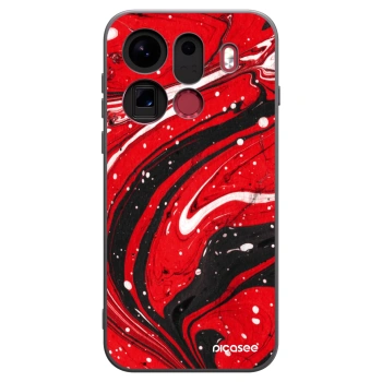 Picasee silikónový čierny obal pre OPPO Find X9 Pro - Red black