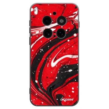 Picasee silikónový čierny obal pre Vivo X300 Pro - Red black