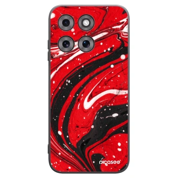 Picasee silikónový čierny obal pre Motorola Moto G77 - Red black