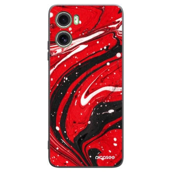 Picasee silikónový čierny obal pre Motorola Moto G06 - Red black