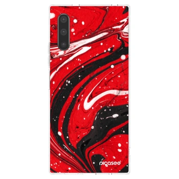 Picasee silikónový prehľadný obal pre Samsung Galaxy Note 10 N970F - Red black