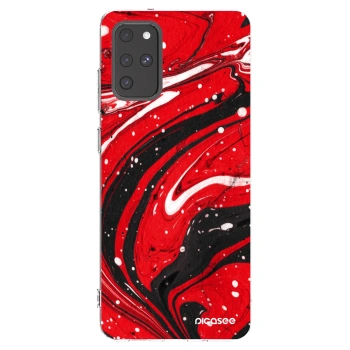 Picasee silikónový prehľadný obal pre Samsung Galaxy S20+ G985F - Red black