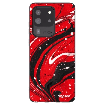 Picasee silikónový čierny obal pre Samsung Galaxy S20 Ultra 5G G988F - Red black