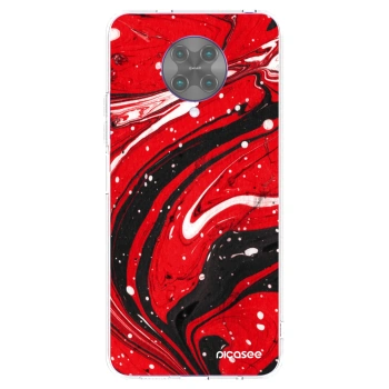 Picasee silikónový prehľadný obal pre Xiaomi Poco F2 Pro - Red black