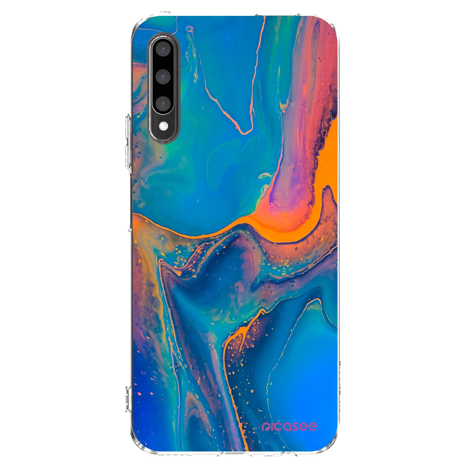 Picasee silikónový prehľadný obal pre Honor 9X Pro - Rainbow