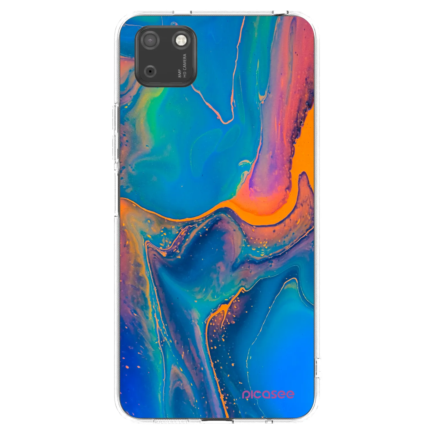 Picasee silikónový prehľadný obal pre Huawei Y5P - Rainbow