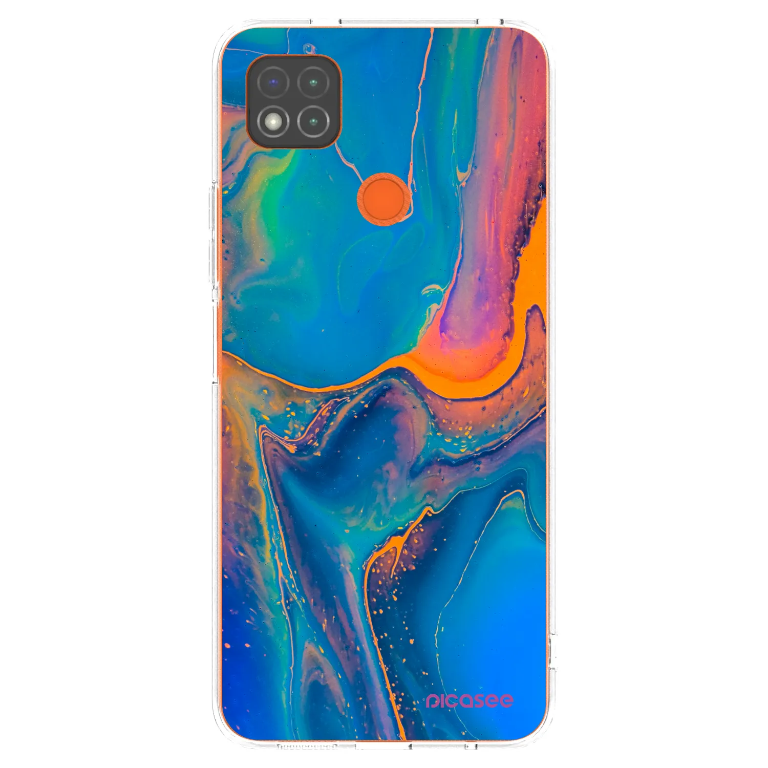Picasee silikónový prehľadný obal pre Xiaomi Redmi 9C - Rainbow