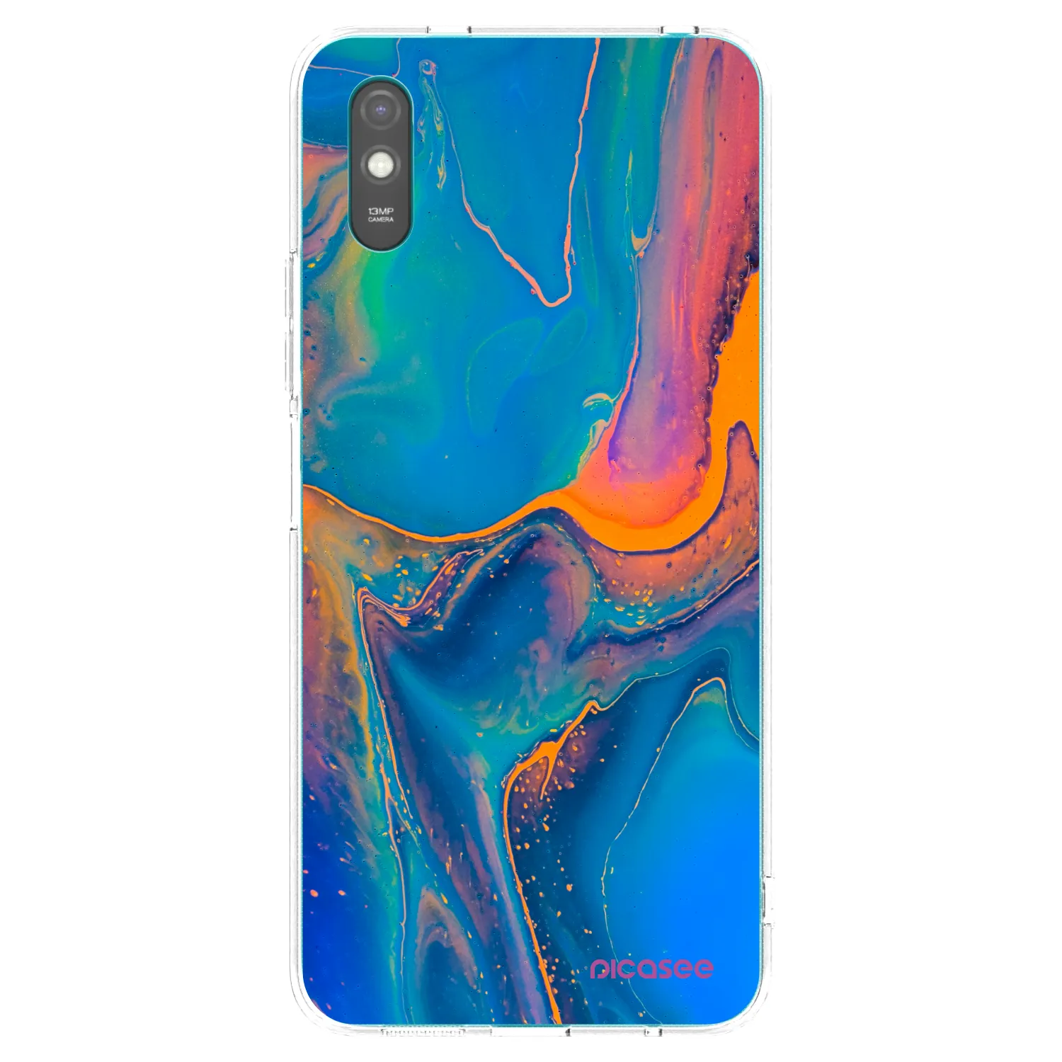 Picasee silikónový prehľadný obal pre Xiaomi Redmi 9A - Rainbow