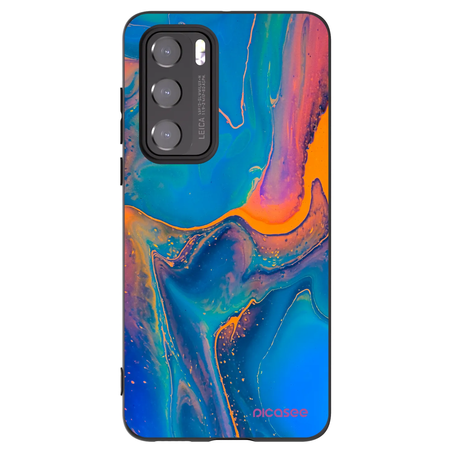 Picasee silikónový čierny obal pre Huawei P40 - Rainbow