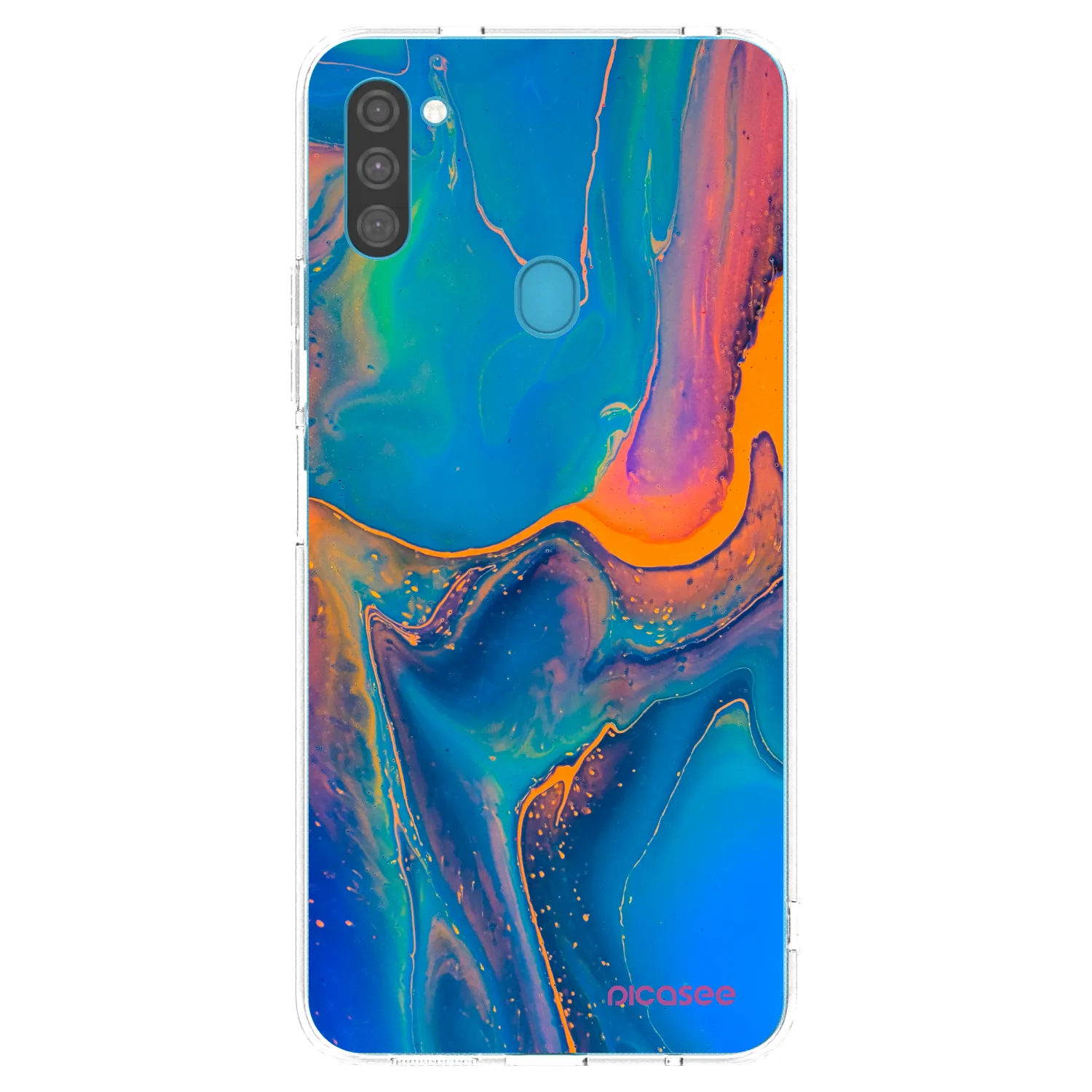 Picasee silikónový prehľadný obal pre Samsung Galaxy M11 - Rainbow